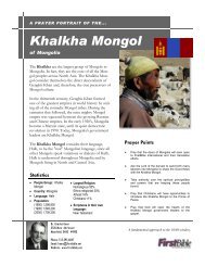 Khalkha Mongol in Mongolia