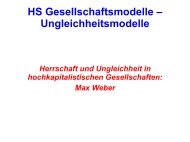 HS Gesellschaftsmodelle – Ungleichheitsmodelle