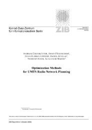 Optimization Methods for UMTS Radio Network Planning - ZIB
