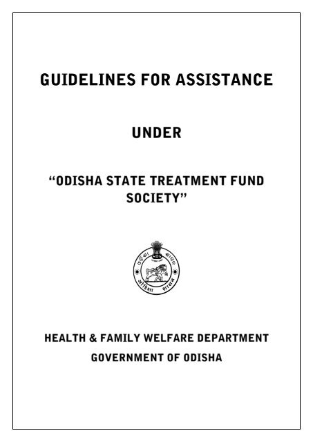 Odisha State Treatment Fund Guideline English