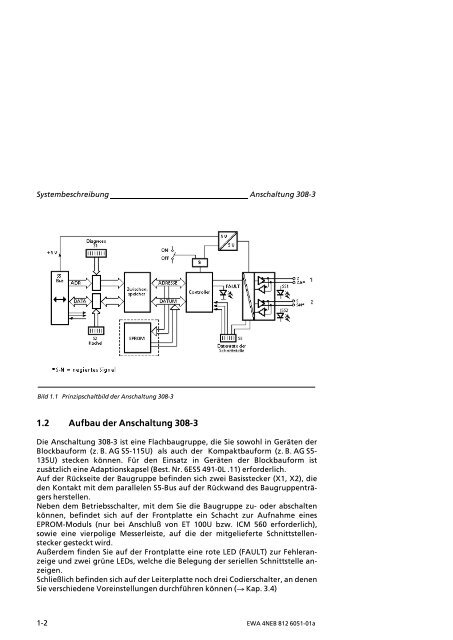 Erweiterungsgeräte-Anschaltung 308-3UA12