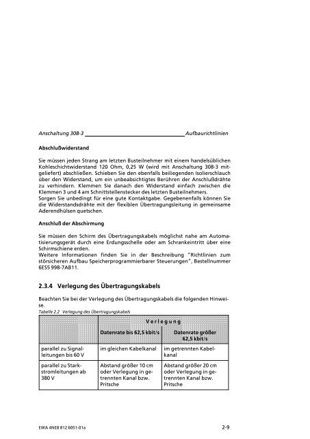 Erweiterungsgeräte-Anschaltung 308-3UA12