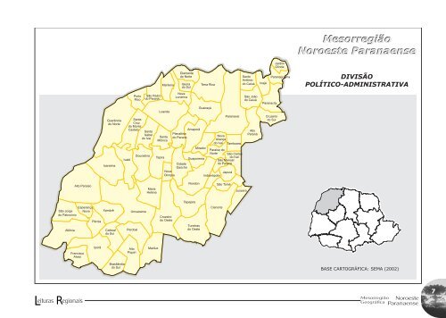 MesorregiÃ£o GeogrÃ¡fica Noroeste Paranaense - Ipardes