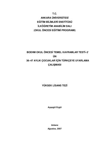 Dosyayı İndir - Ankara Üniversitesi Açık Erişim Sistemi