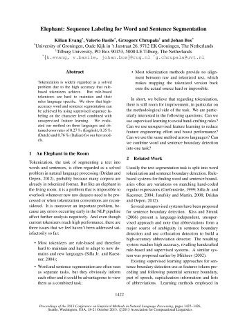 Elephant: Sequence Labeling for Word and Sentence Segmentation