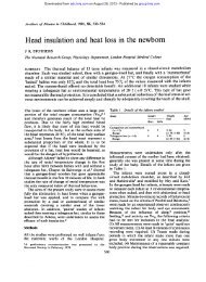 Head insulation and heat loss in the newborn - Archives of Disease ...