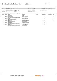 Ergebnisliste für Prüfung Nr.: 1 Abt.: 1 sonst noch Fragen .......................