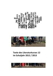 Texte des Literaturkurses 12 im Schuljahr 2012 / 2013