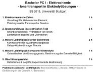 Folien Elektrochemie - UniversitÃ¤t Stuttgart