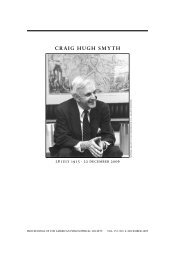 CRAIG HUGH SMYTH - American Philosophical Society