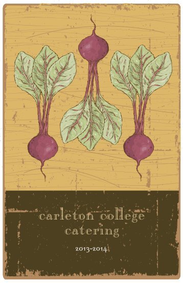 2013-14 Catering Guide - Carleton College