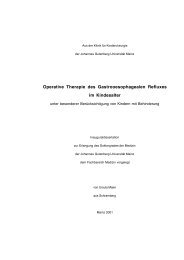 Operative Therapie des Gastrooesophagealen Refluxes im ...