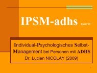 Individual-Psychologisches Selbst-Management bei Personen mit ...