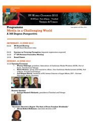 Media in a Challenging World - IPI World Congress