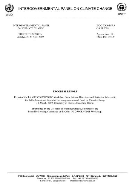 IPCC XXX INF 3 