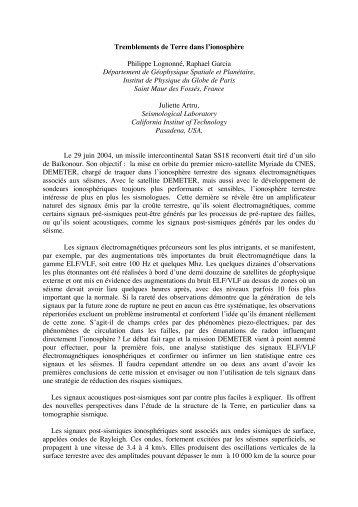 Lire l'article (PDF) - Institut de Physique du Globe de Paris