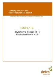 Invitation to Tender (ITT):evaluaiton model v2 - ARCHIVE: Defra