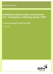 Additional railway noise source terms for ... - ARCHIVE: Defra