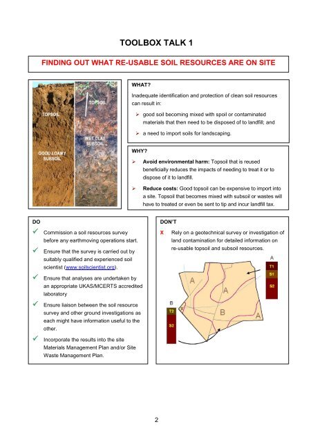 Toolbox Talks - ARCHIVE: Defra