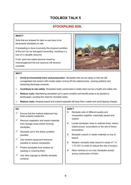 Toolbox Talks - ARCHIVE: Defra