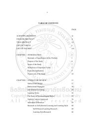 x TABLE OF CONTENTS PAGE ACKNOWLEDGEMENT iii ENGLISH ...