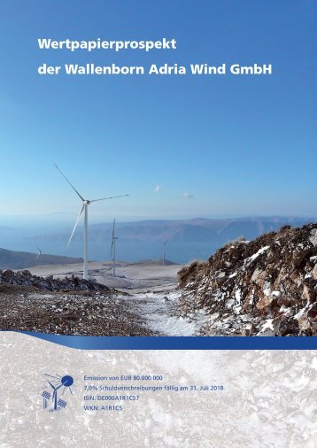 Wertpapierprospekt der Wallenborn Adria Wind ... - Börse München