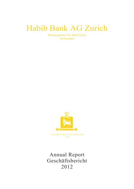 Habib Bank AG Zurich