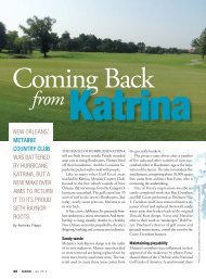 new orleans' metairie country club was battered by hurricane katrina ...