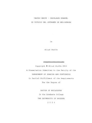 Dissertation university of arizona