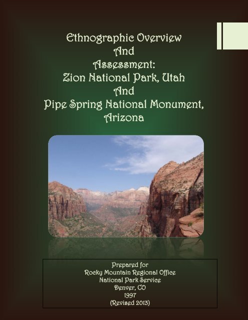 Survival of the Southern Paiute (U.S. National Park Service)