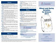 Wheat and Barley Varieties for Arizona 2013