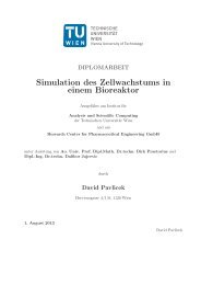 Simulation des Zellwachstums in einem Bioreaktor - Analysis and ...