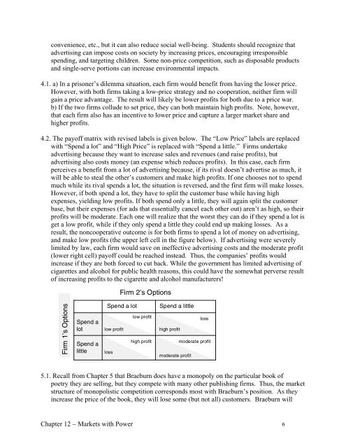 MARKETS WITH MARKET POWER - Tufts University