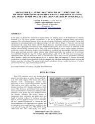 archaeological survey of peripheral settlements on the ... - asprs