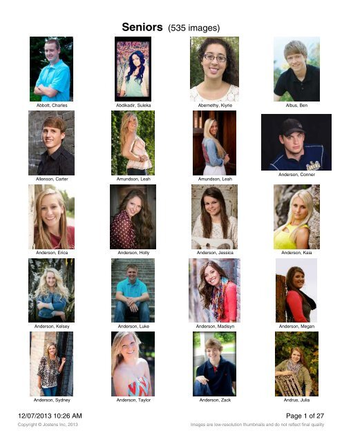 Seniors (535 images)