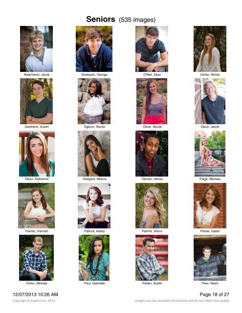 Seniors (535 images)