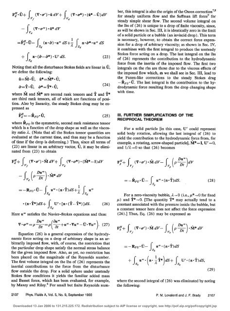 The force on a bubble, drop, or particle in arbitrary time-dependent ...