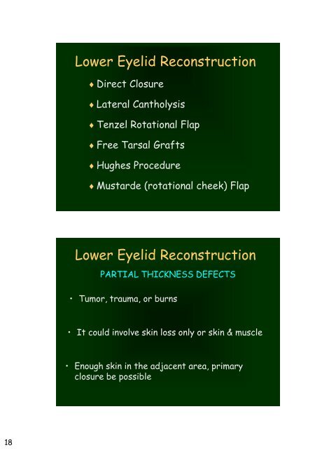 Eyelid Reconstruction