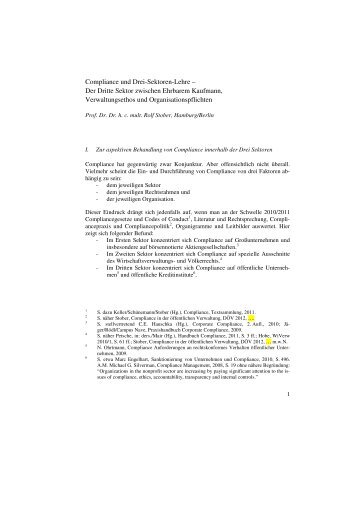 Compliance und Drei-Sektoren-Lehre - BBE