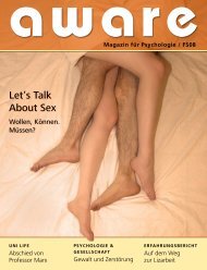 Let's Talk About Sex - aware – Magazin für Psychologie