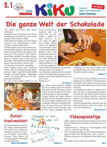 Die fünfte und damit letzte Zeitung der Kinder Business ... - Kurier