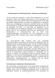 Helferkompetenzen im Katastrophenschutz - BBE