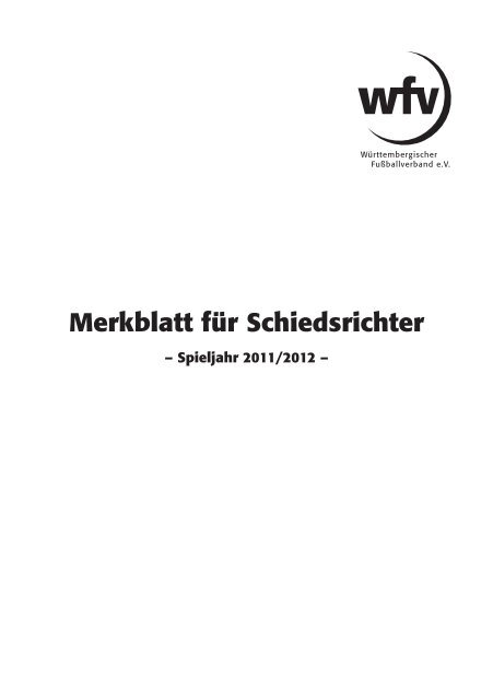 Merkblatt für Schiedsrichter