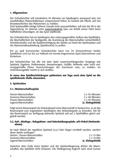 Merkblatt für Schiedsrichter