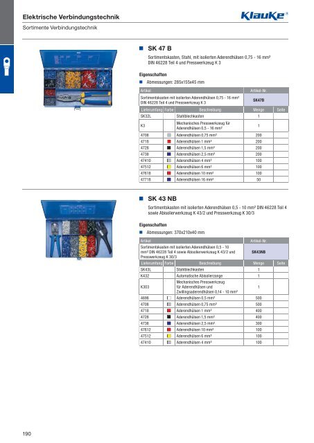 Klauke Hauptkatalog - Ferratec