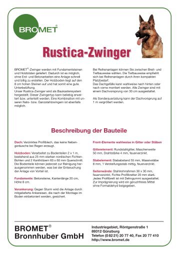 Rustica-Zwinger www - Bromet Gmbh