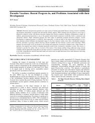 Parasite Vaccines: Recent Progress in, and ... - Bentham Science