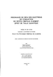 RESONANCE DE SPIN DES ELECTRONS DE ... - EPFL