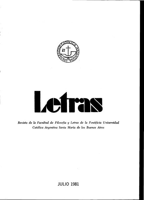 Letra - Biblioteca Digital - Universidad Católica Argentina