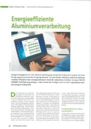 Energieeffiziente Aluminiumverarbeitung - IngSoft GmbH